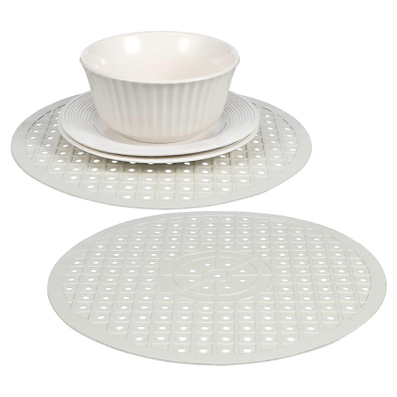 2pcs Rubber Sink Dish Drying Mat Kitchen Sink Protector Pad Draining Mat