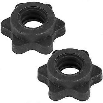 1 Pairs Dumbbell Hex Nut,Dumbbell Rod Nut,Spinlock Collars compatible with Barbells Bars Training Sports