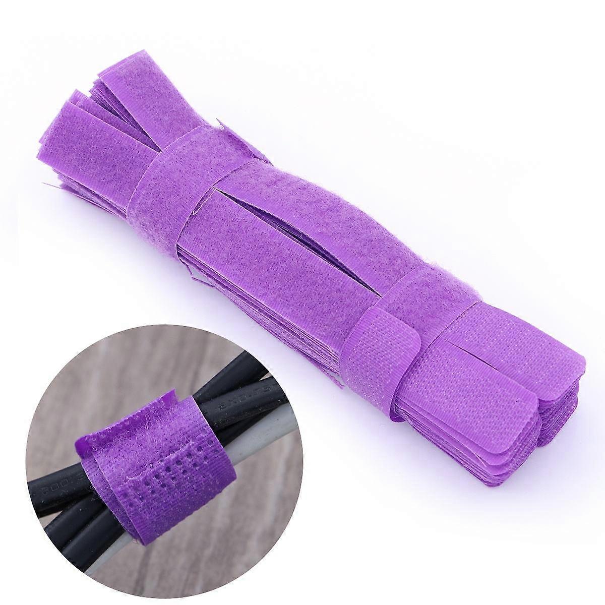 Nylon Cable Straps Purple Cable Wrapper for Wire Management 100Pcs Pack