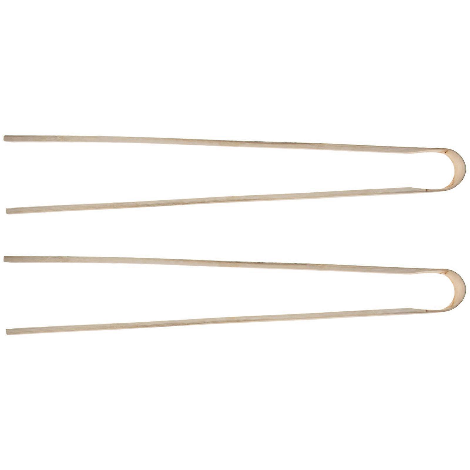 Durable Garbage Clamp Bamboo Stick for Cleaning Use 2Pcs
