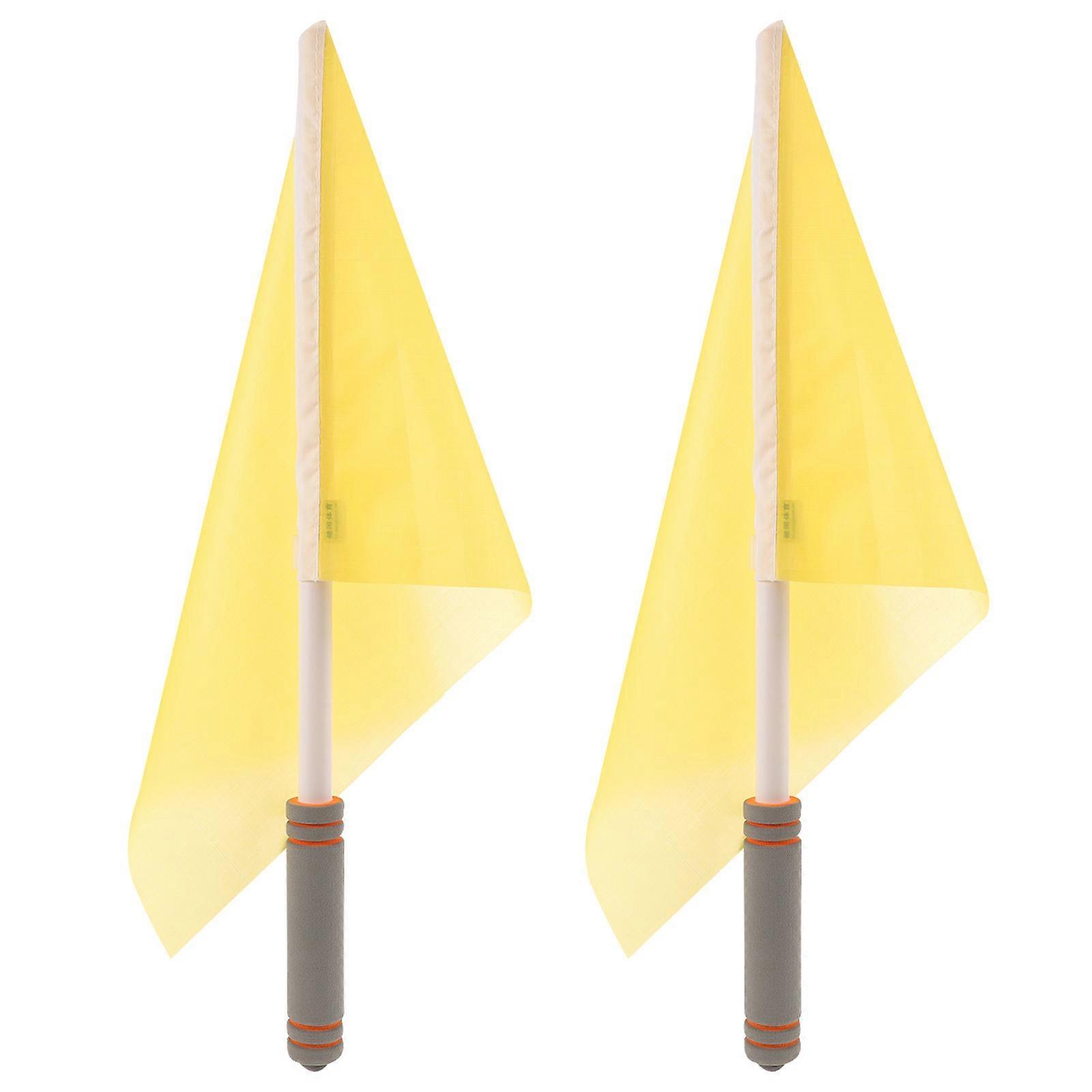 Referee Flags Commanding Flags for Outdoor Use 4Pcs Match Supply