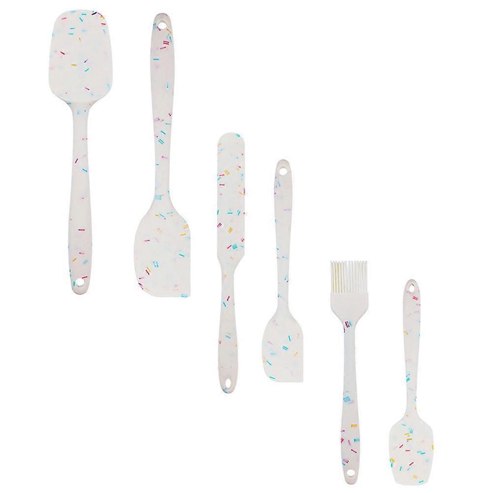 Silicone Spatula Baking for Cream Spreading 6Pcs Practical Set