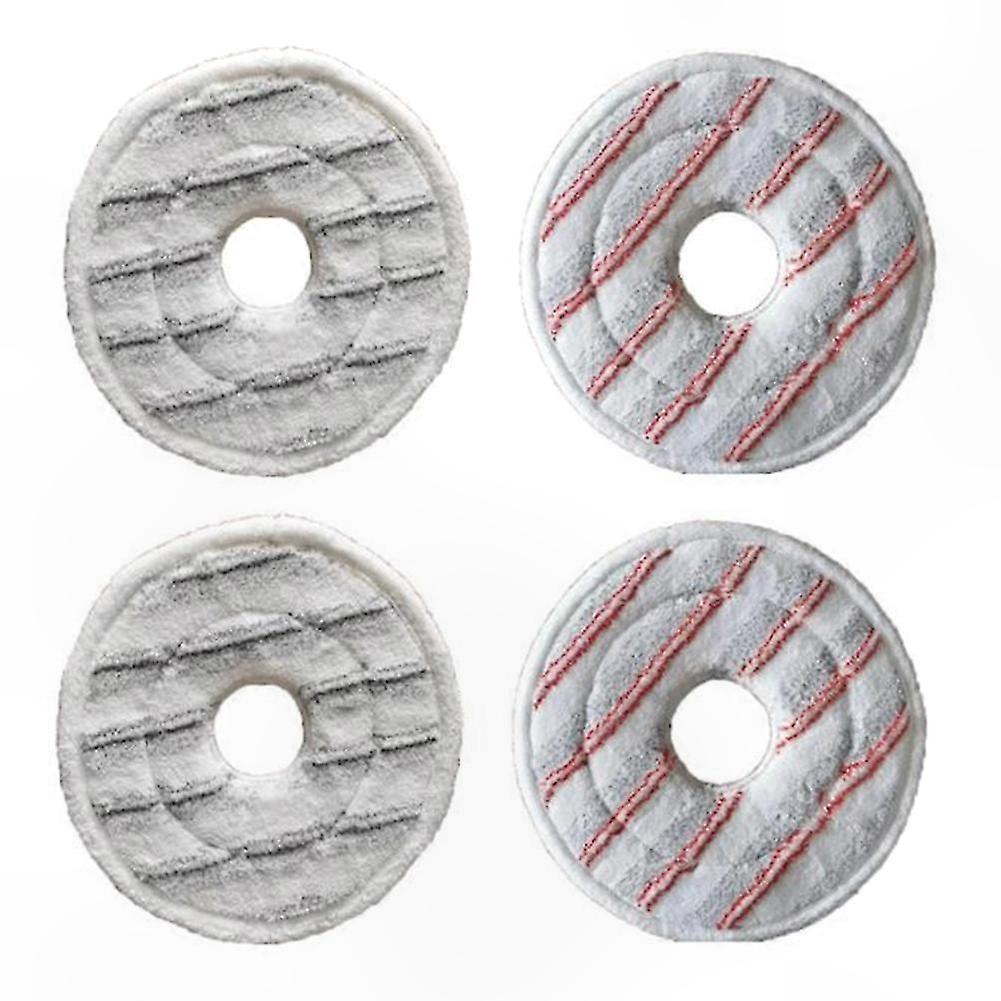 4-Pack Microfiber Mop Pads for Spin Clean Vacuum-Compatible Floor Cleaning System