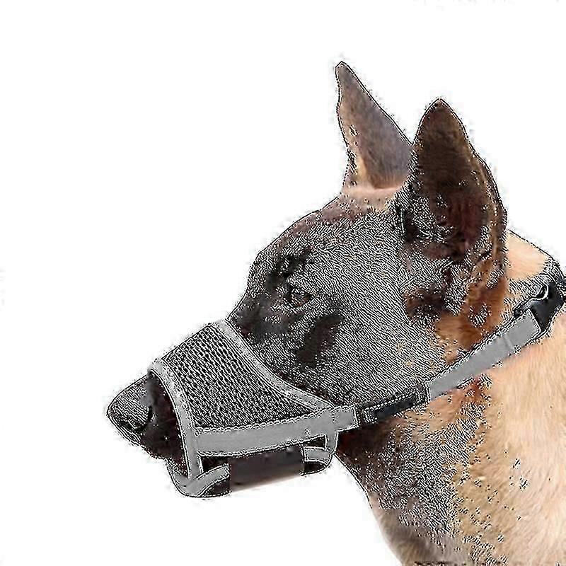 Dog Muzzle, Soft Nylon Anti-dropping Muzzle, Air Mesh Breathable Drinkable Dog Muzzle With Adjustable Loop