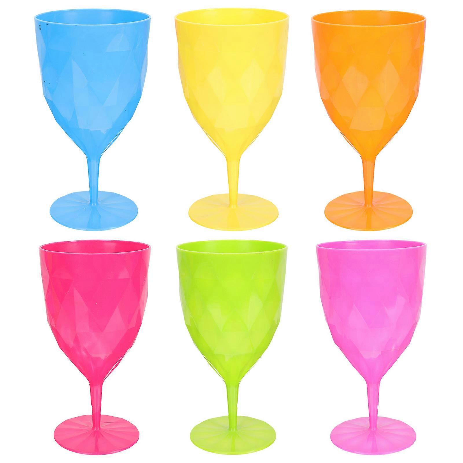 Assorted Color Easter Wine Cup for Storage Use 6Pcs Party Goblets