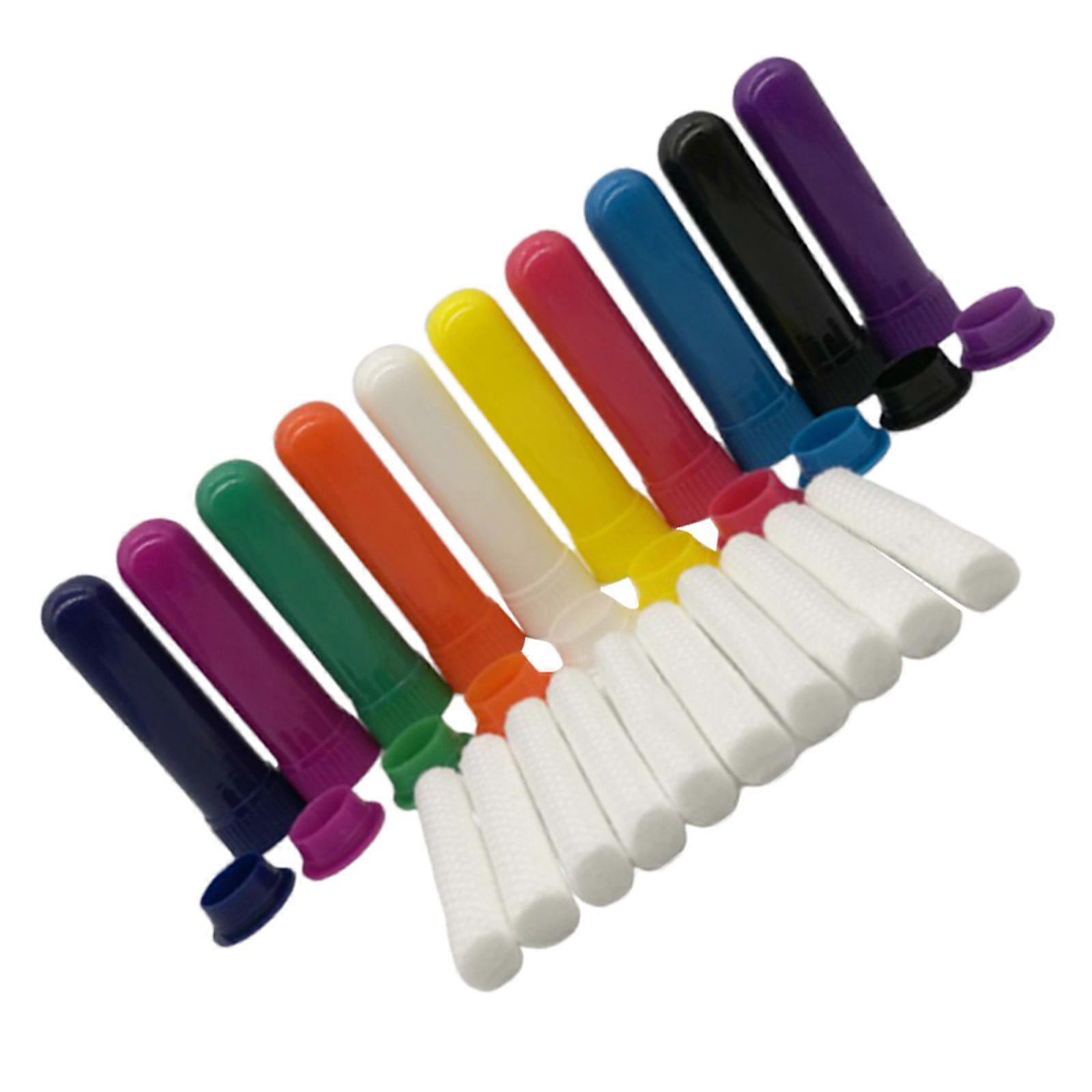 Refillable Tubes with Cotton Bars for Aromatherapy 20Pcs Set