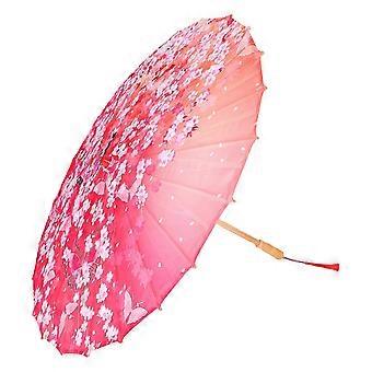 Chinese Vintage Floral Umbrella compatible with Dance Percompatible withmance Hand-Painted Decorative Parasol