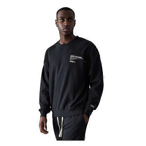 Fiftyfive Mens Back Print Crew Neck Sweatshirt