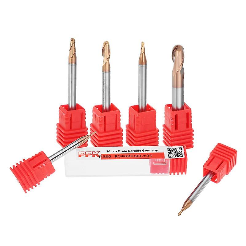 R0.5-3mm 2 Flutes Ball Nose Hrc58 Altin Coating End Mill Cutter Tungsten Carbide Cnc Tool