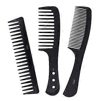 3Pcs Wide Tooth Hair Comb Set Detangling Barber Styling Combs for Salon Use