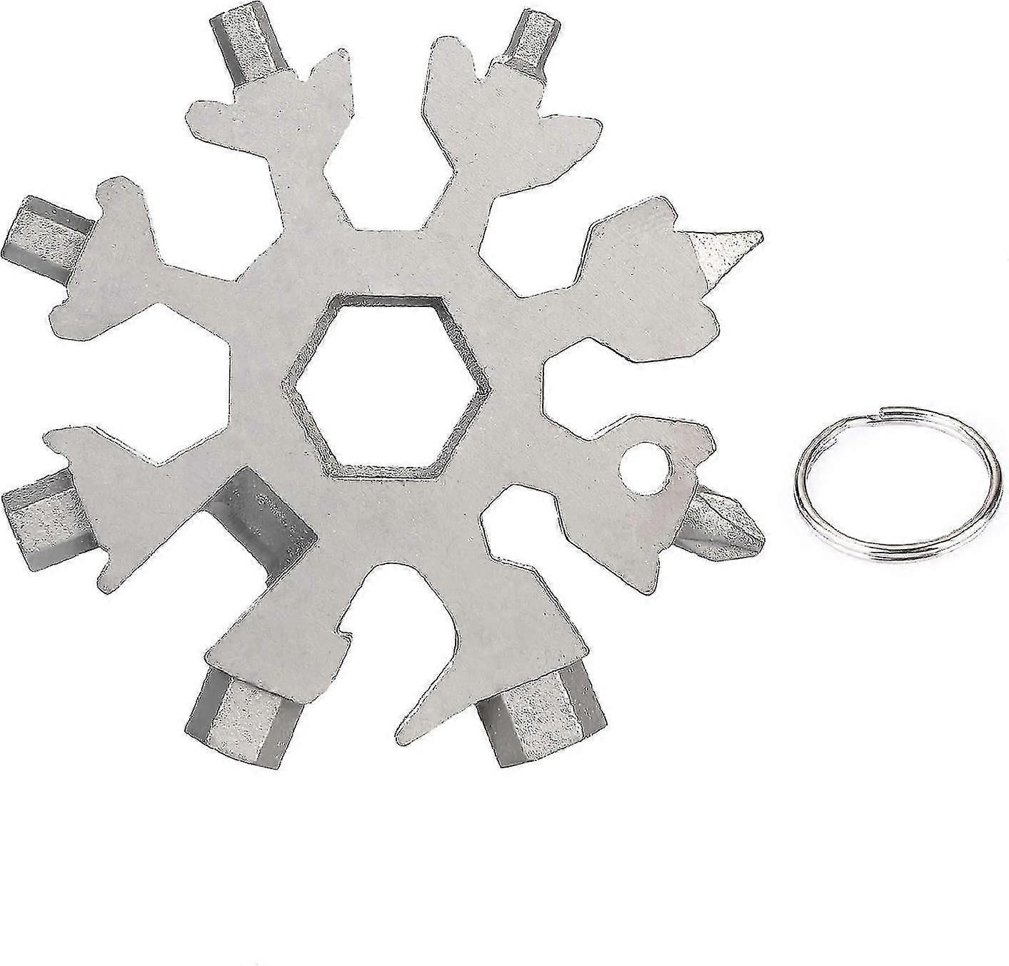 18-in-1 Snowflake Multi-tool,snowflake Shape Screwdriver/bottle Opener