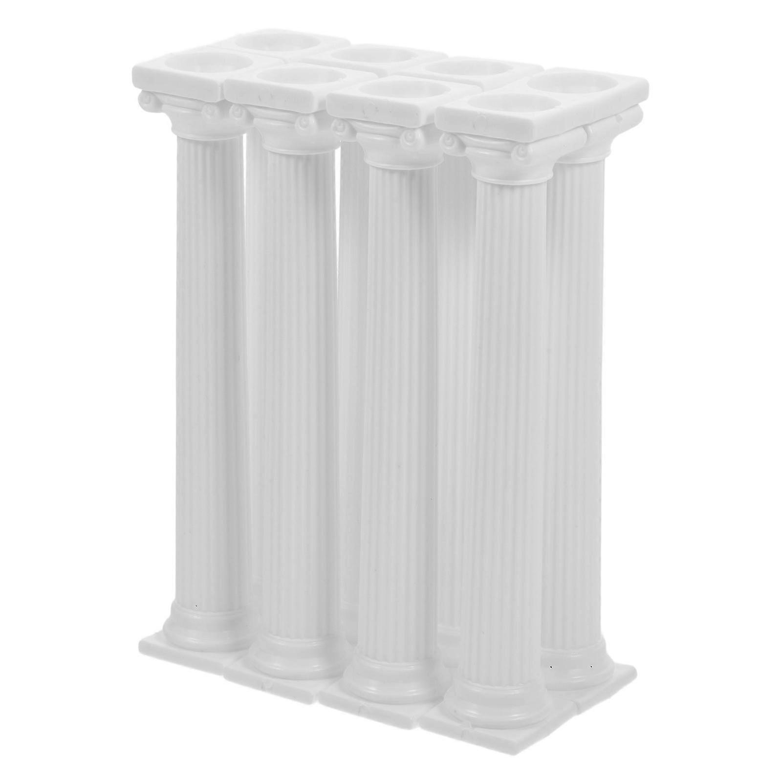 Egg Cake Support Rods compatible with Cake Pillars with 8Pcs White Plastic Supports