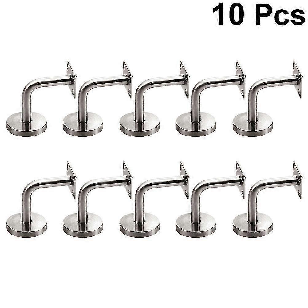 10Pcs Professional Solid Stainless Steel Handrail Wall Mounted Brackets Supports