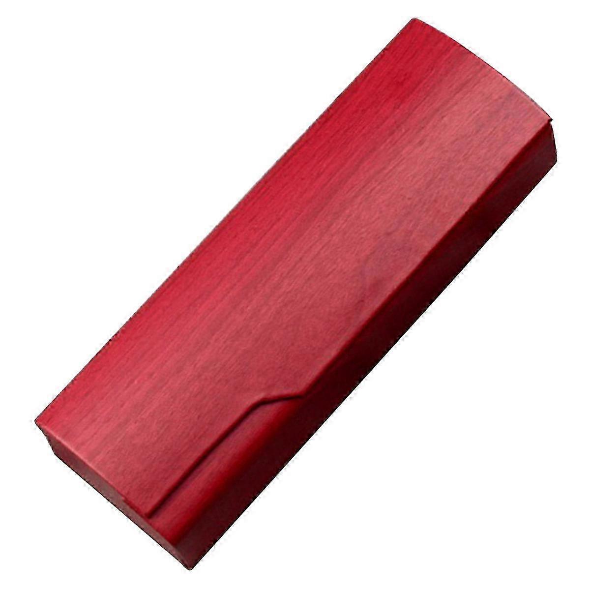 Eyeglass Cases Rectangular Shape Hard Shell Scratch Protection Men Women Red 1Set