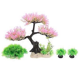 Aquarium Landscape Prop Underwater Plant Kit for Decor 1Set