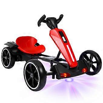 Elektrisches Go-Kart für Kinder: Doppelantrieb-Drift-Auto – Kinderfahrzeug mit Fernbedienung, Musik und LED-Beleuchtung – Go-Kart für Fahrer bis 50 kg, EU-Stecker