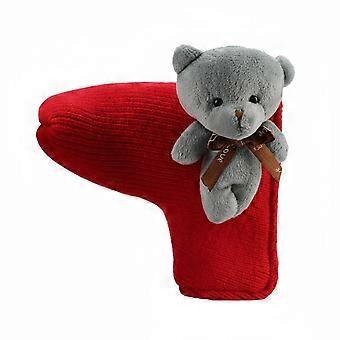 Cuddly Toy Putter Cover Closure Knitted L-Shaped Headcover Easy on and off Funny