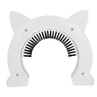 Cat Door Prop Pet Entrance Door with Brush Groom Design ABS Material 1Set