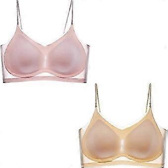2pcs Summer Seamless Ultra Thin Ice Silk Comfort Bra In Plus Size,ultra Thin Ice Silk Bra Breathable Seamless Bra