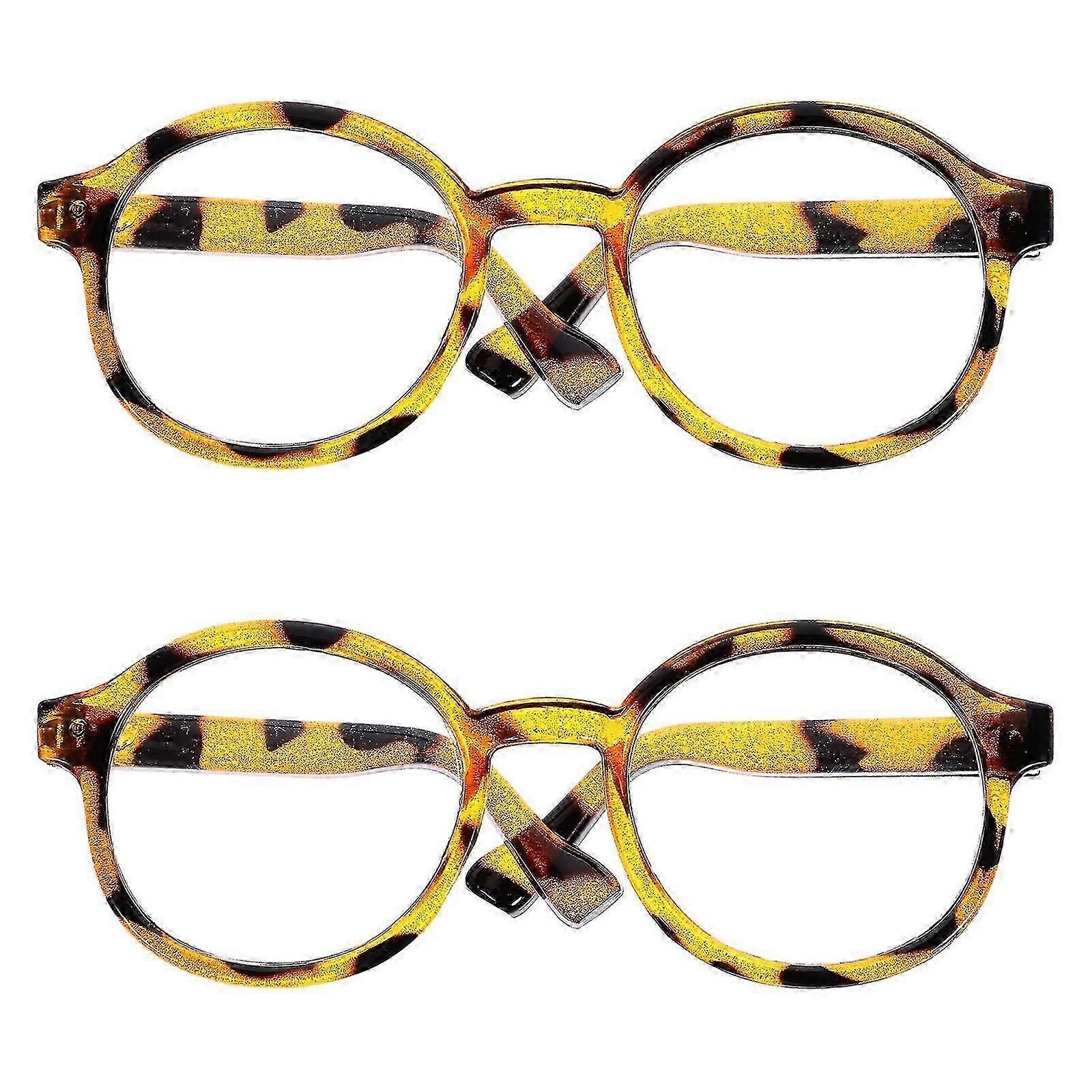 2pcs Decorative Eyeglasses Props Practical Doll Glasses Toy Accessories