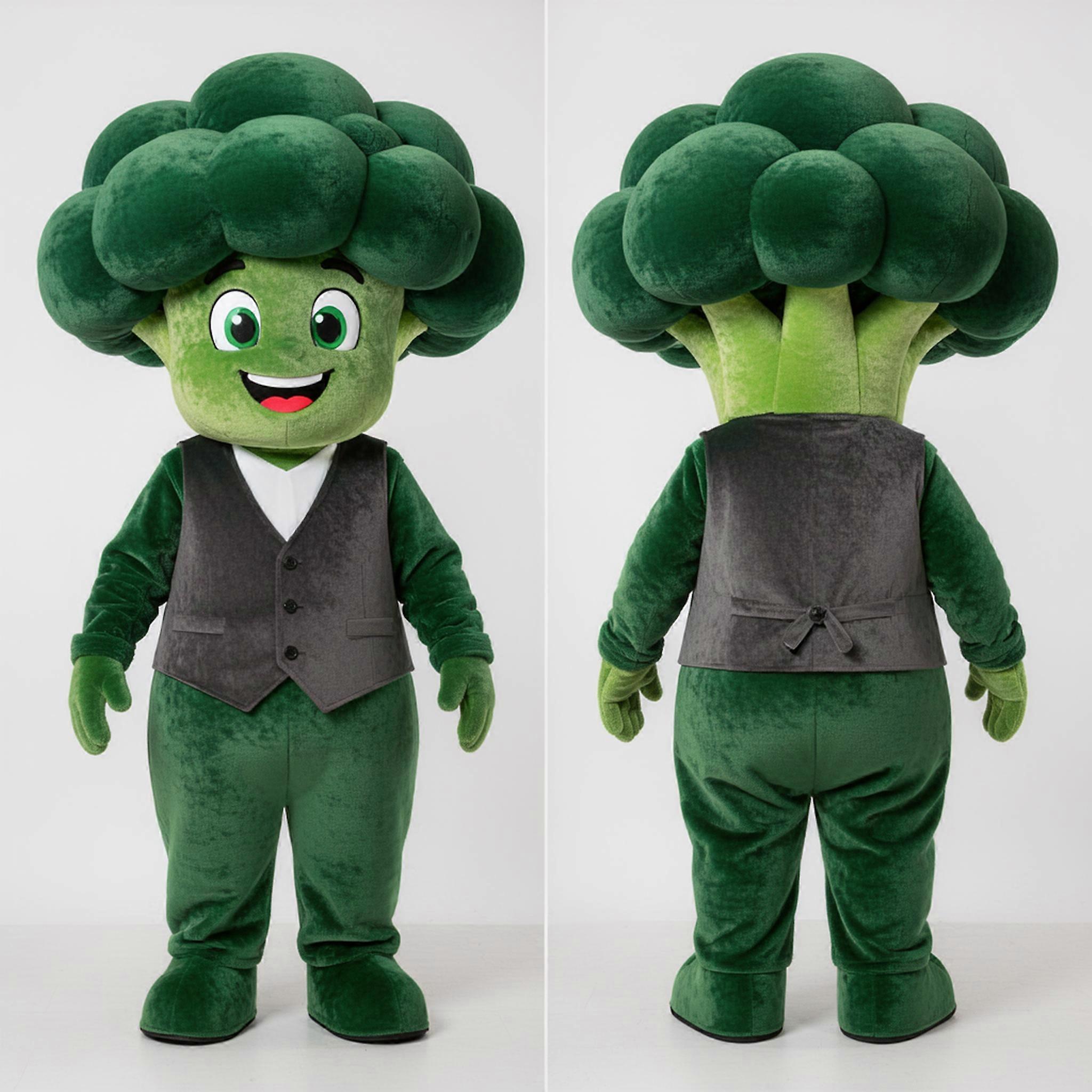 MASTICOT Forest Green Leafy Broccoli Mascot