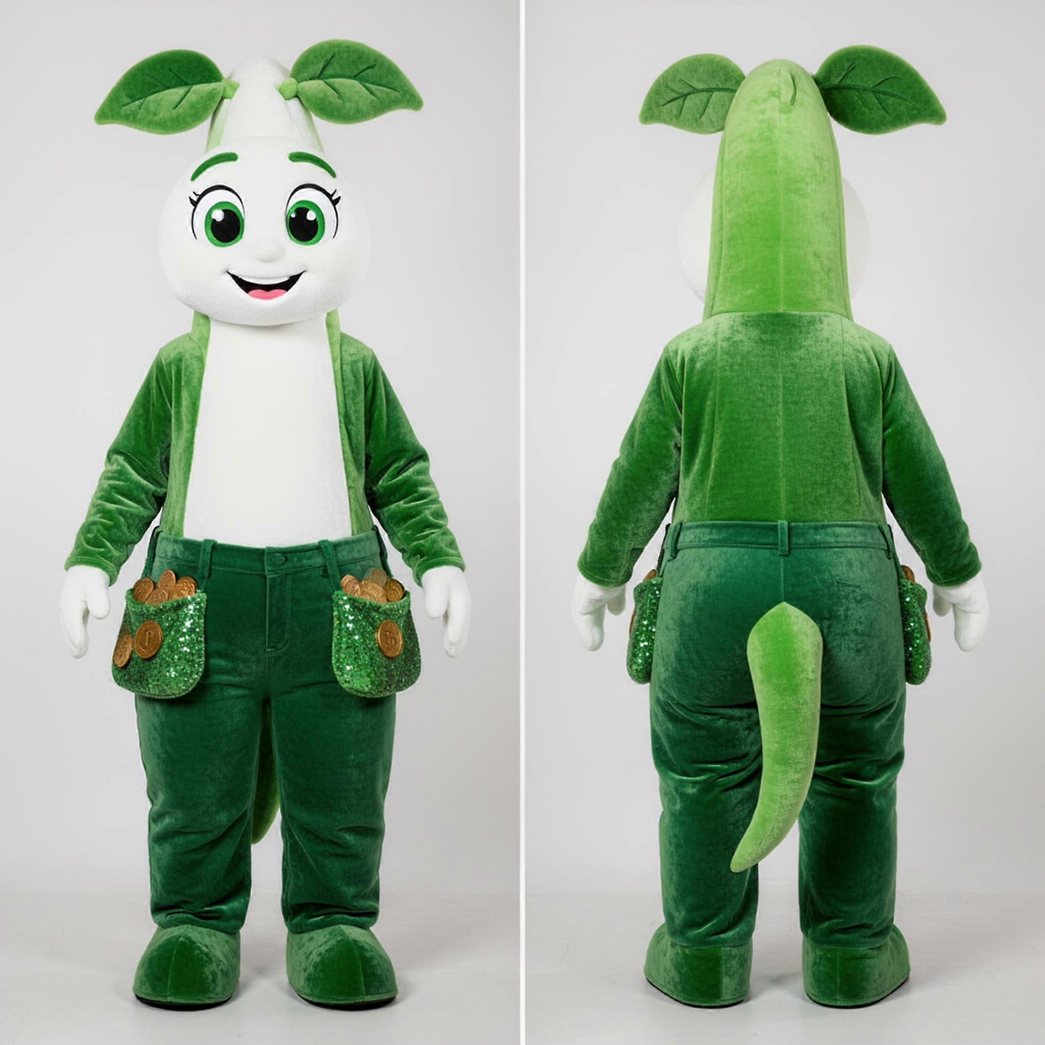 MASTICOT Emerald Green Towering Beanstalk Mascot
