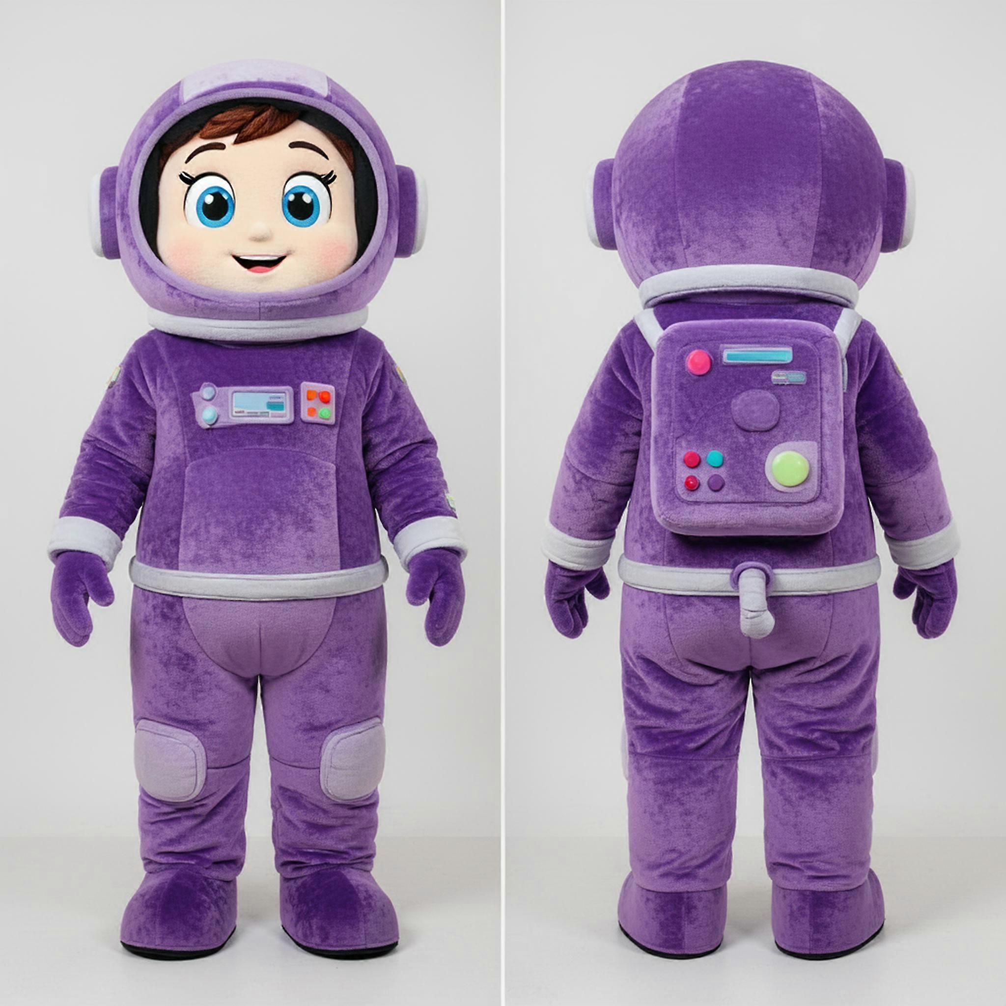 MASTICOT Violet Velvety Astronaut Mascot