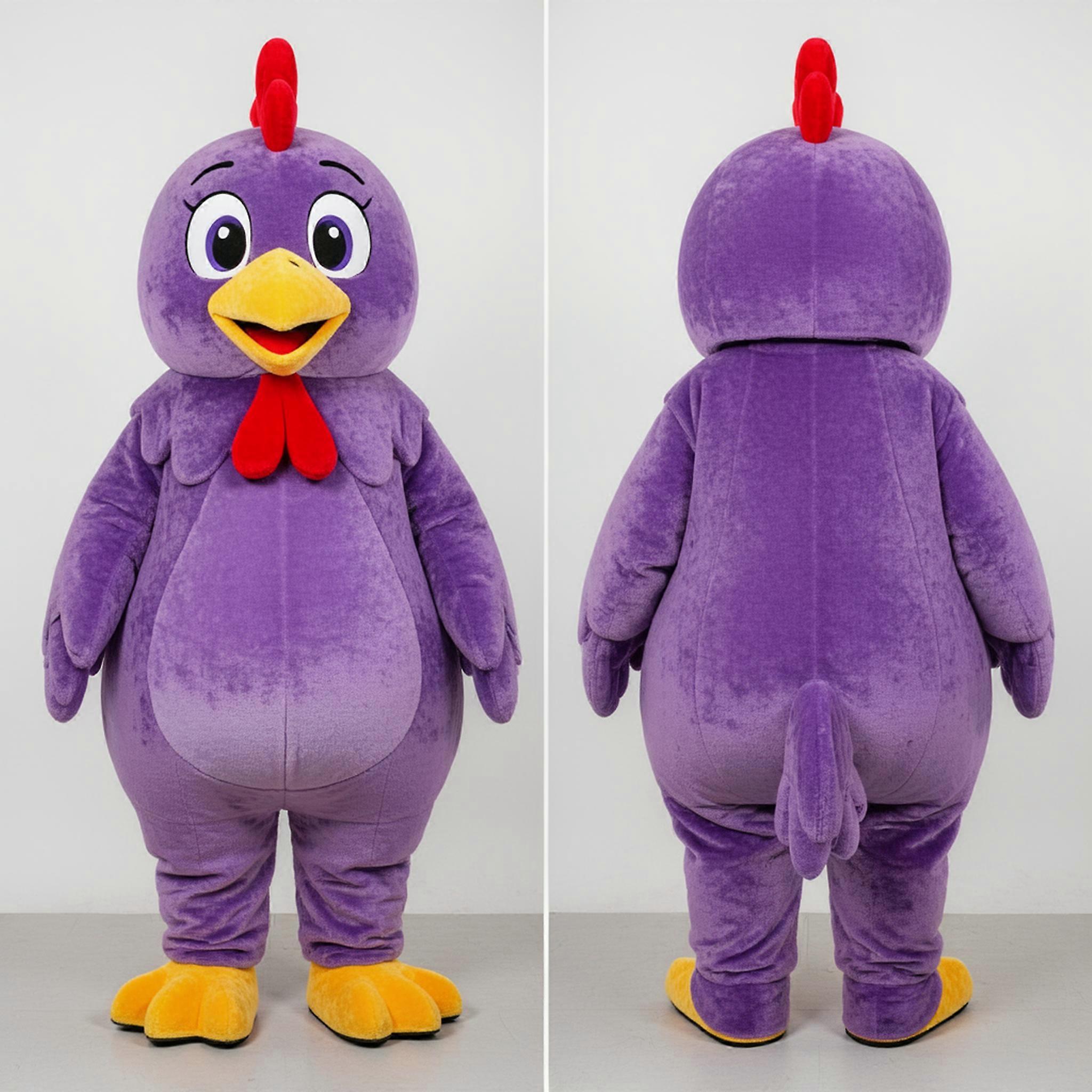 MASTICOT Purple Plump Chicken Parmesan Mascot