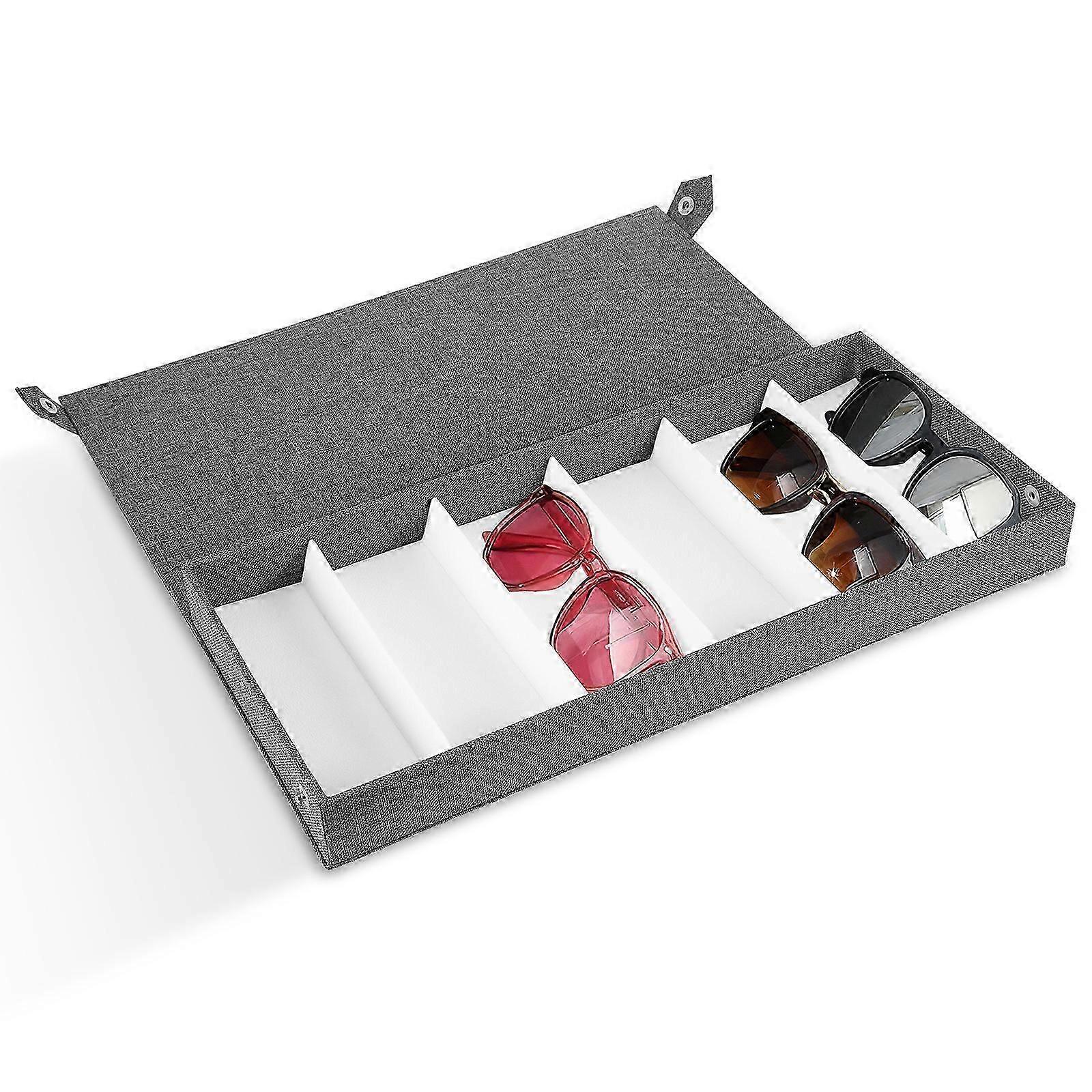 Six-Compartment Eyeglass Storage Box - Gray 26-27