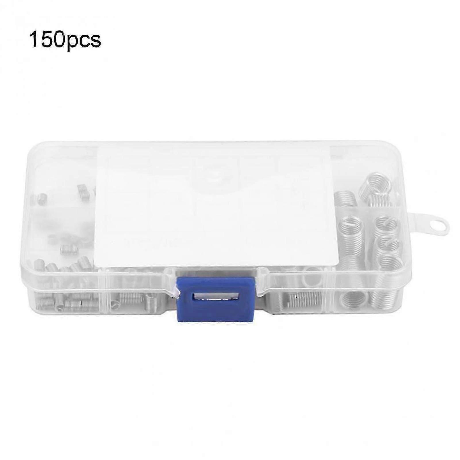 150pcs M3-m8 Wire Thread Inserts Boxed Complete 304 Stainless Steel Assorted Wire Threaded Insert Set For Frp Thread Q-Good