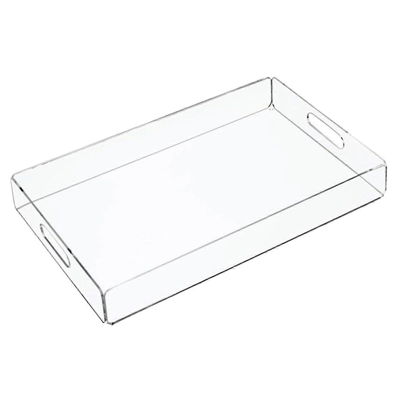 Clear Acrylic Serving Tray with Non Slip Surface for Wide Application