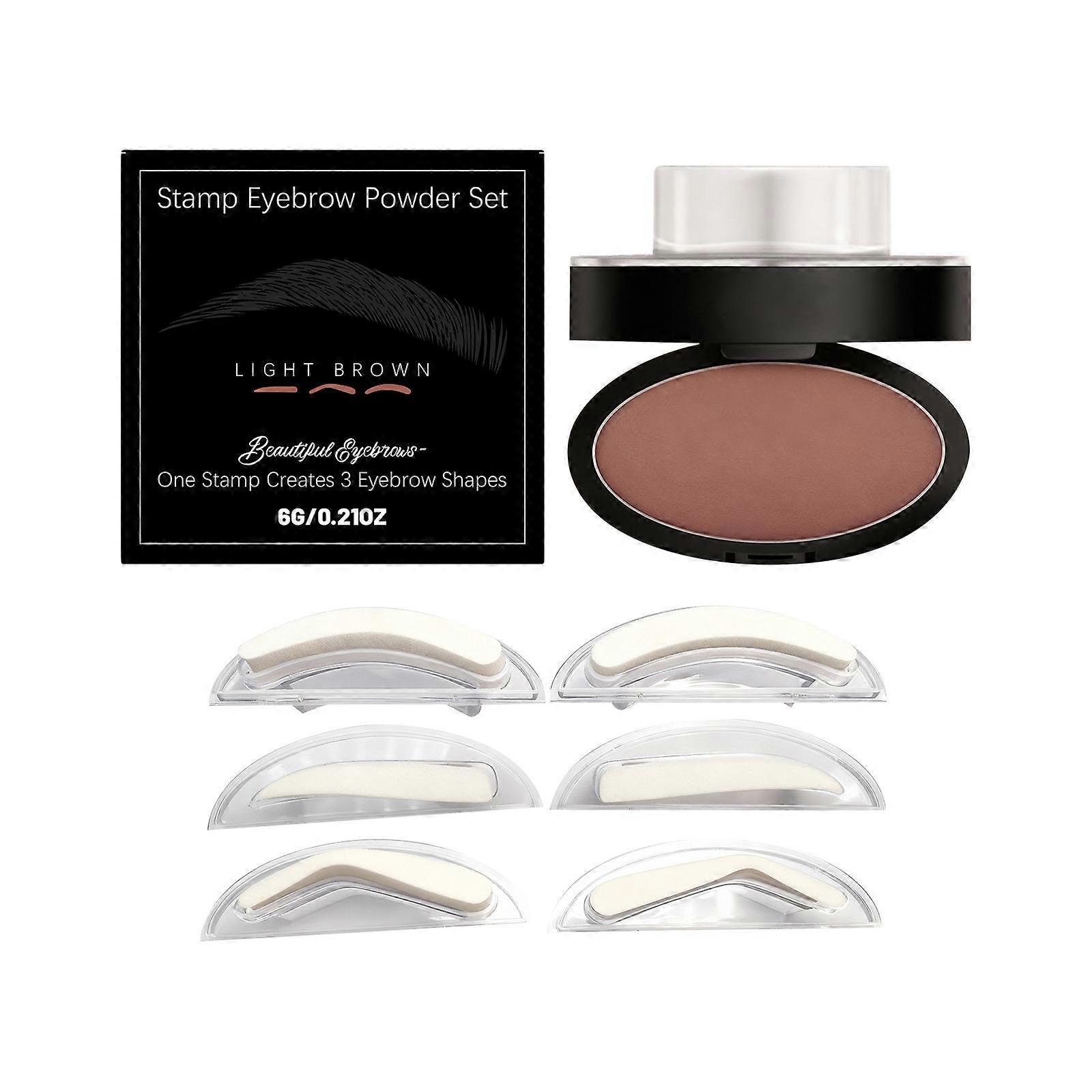 Light Brown Waterproof Stamp Brow Powder Kit