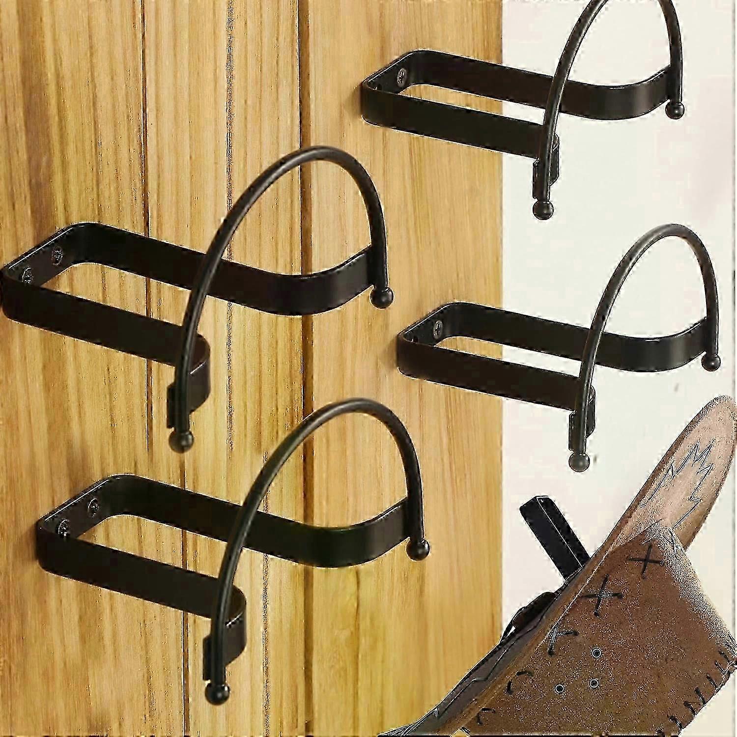 Black Horseshoe Hat Hooks 4 Pack