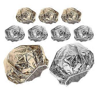 9pcs Thermal Heat Hair Caps for Deep Conditioning, Lightweight Elastic Tin Foil Heat Caps, Professional and Home Use Hair Steamer Treatment ooo