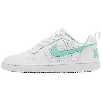 Nike Court Borough Liukastumattomat Kulutusta Kestävät Matalavartiset Skeittikengät Naisten Valkoinen Vihreä 844905-130