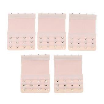 Bra Extender 5 Pack 4 Hook 3 Row Adjustable Elastic Polyester Women's Underwear Extension Strap