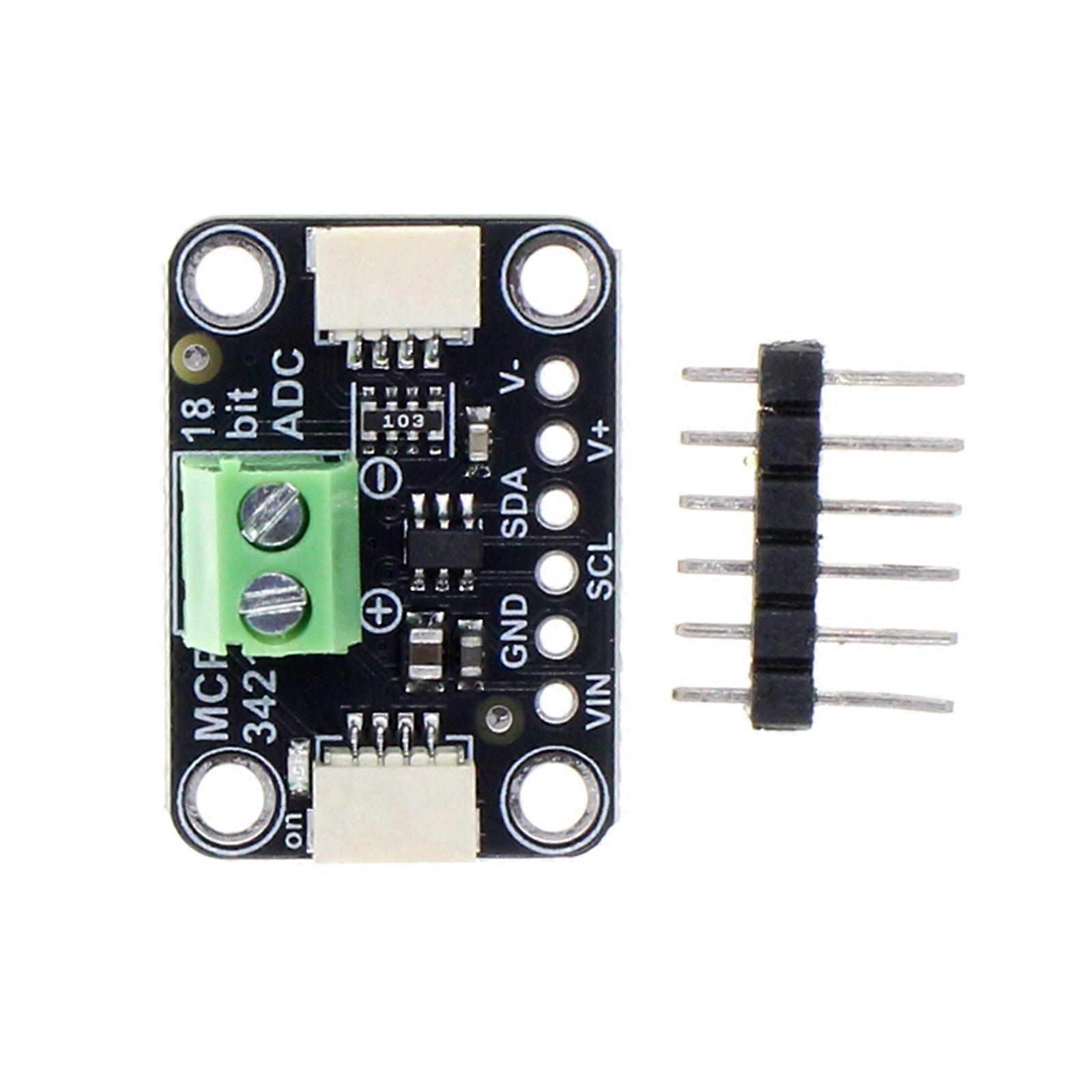 I2C Data Conversion Module with MCP3421 Chip, Four Programmable Amplification Options, and Support for Load Cell or Strain Signal Acquisition Tasks