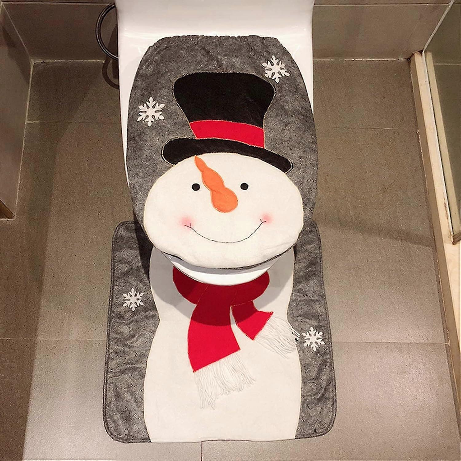 Cute Durable Brushed Christmas Bathroom Set