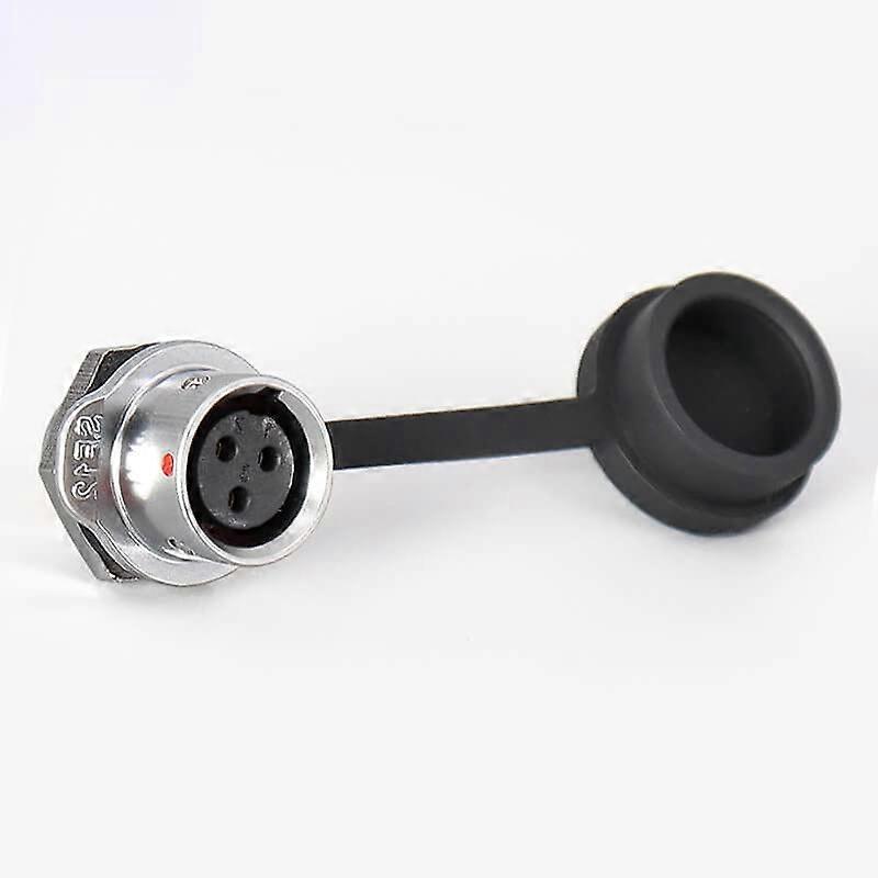 SF12 3 Pin IP67 Waterproof Aviation Connector with PushPull Quick Lock Metal Panel Mount Plug and Socket Set