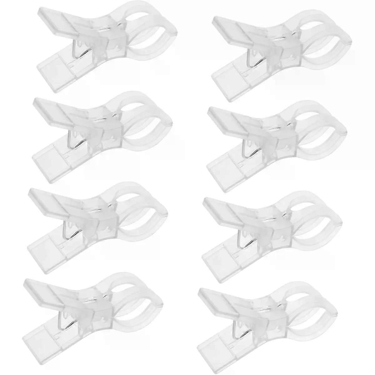 Plastic Clothes Clips 8 Pack Jumbo Size Windproof Laundry Pegs