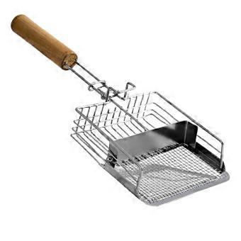 Cat Litter Scoop with Wooden Handle, Heavy Duty Metal Shovel, Wide Head, Hook Storage
