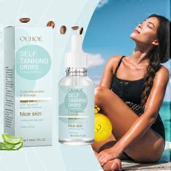 Gezicht bruinen druppels, zonloos bruinen, Bronzing druppels, zelfbruiner voor gezicht lichaam, zelfbruinende vochtinbrengende versnellers voor mannen vrouwen, gelijkmatige huidskleur
