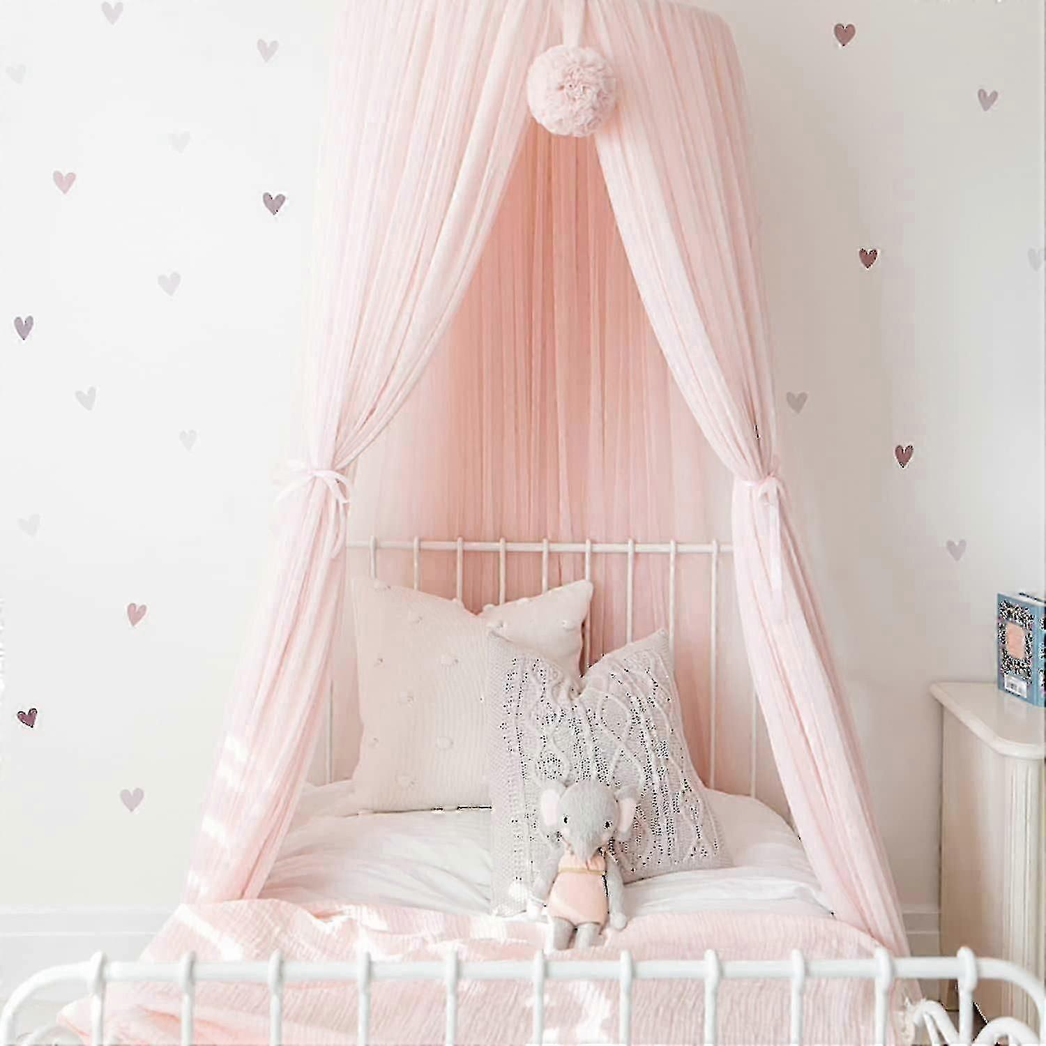 Pink Round Dome Bed Canopy