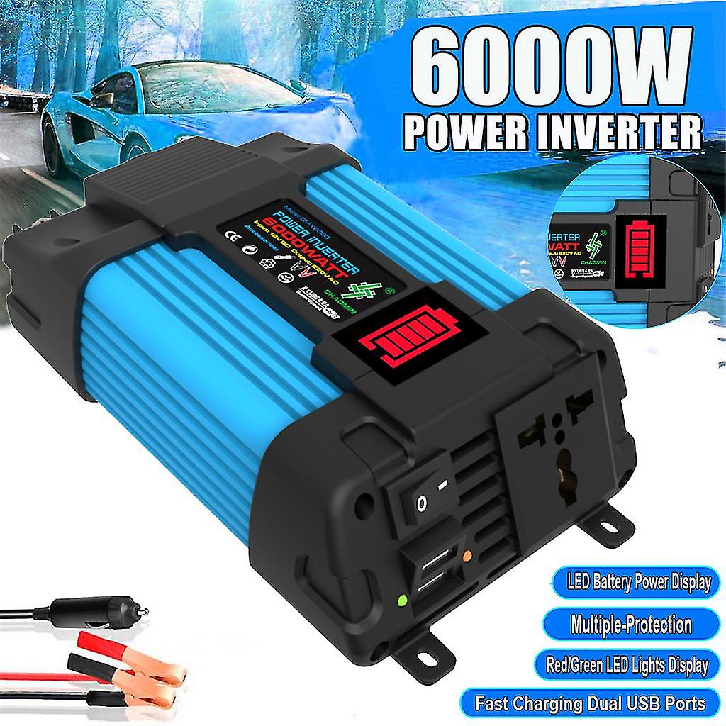 Dc12v-ac220v 300w Vehicle Conversion Inverter With Led Display Dual Usb Fast Charge