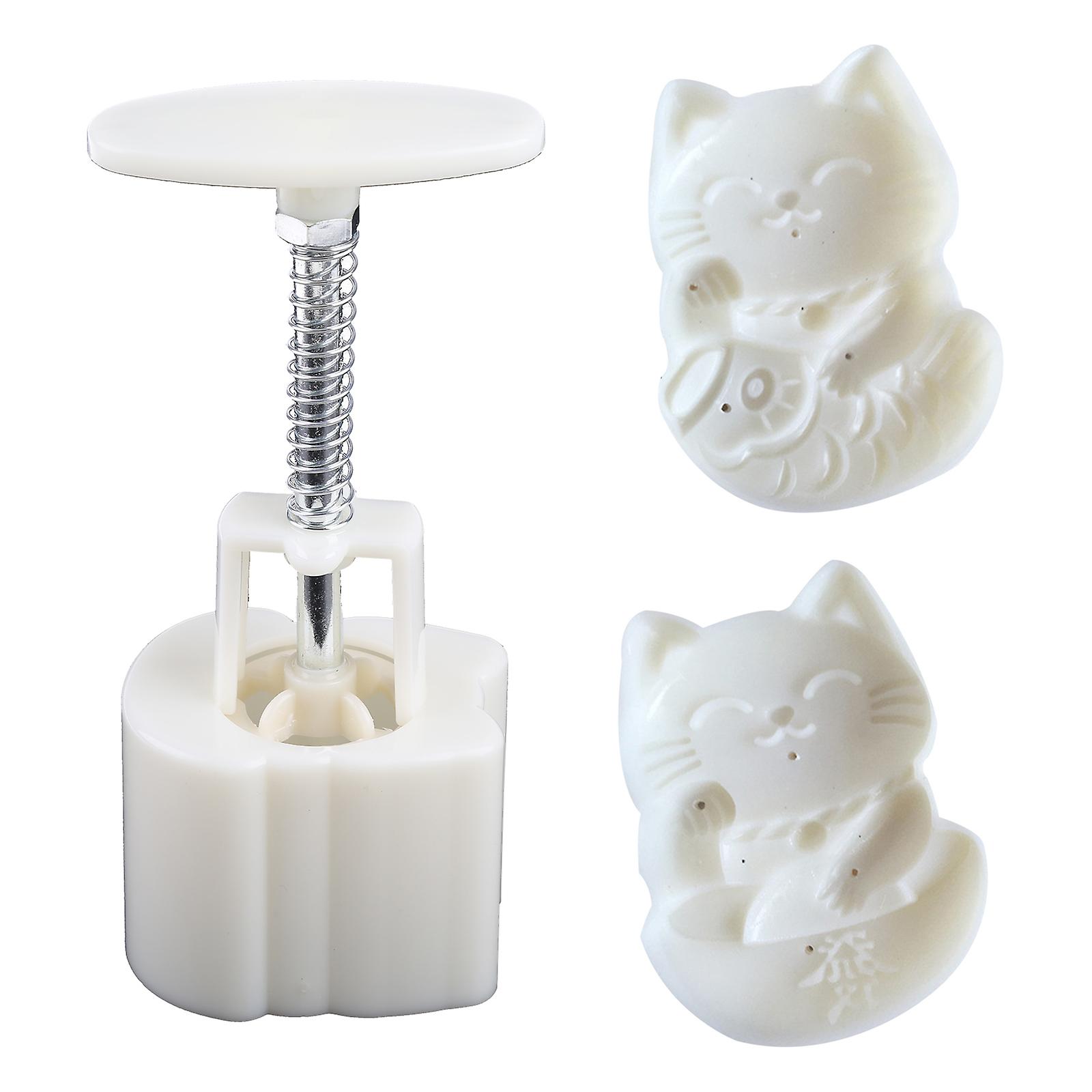 Plastic Material DIY Mooncake Mold Stamp Moon Cake Mold for Creative Lucky for C