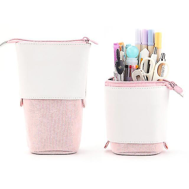 Unique Pop Up Design Pu Corduroy Pencil Case For Kids