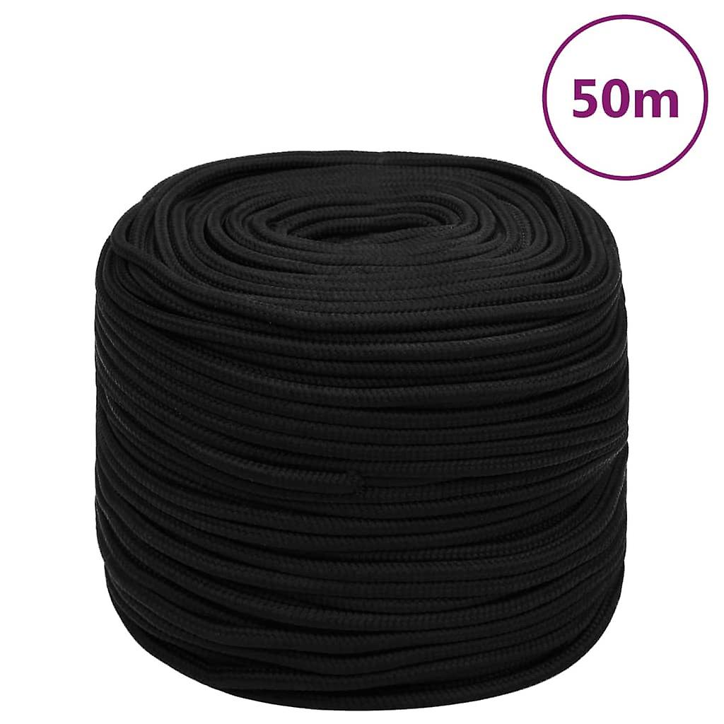 Arbeitsseil Schwarz 8 mm 50 m Polyester
