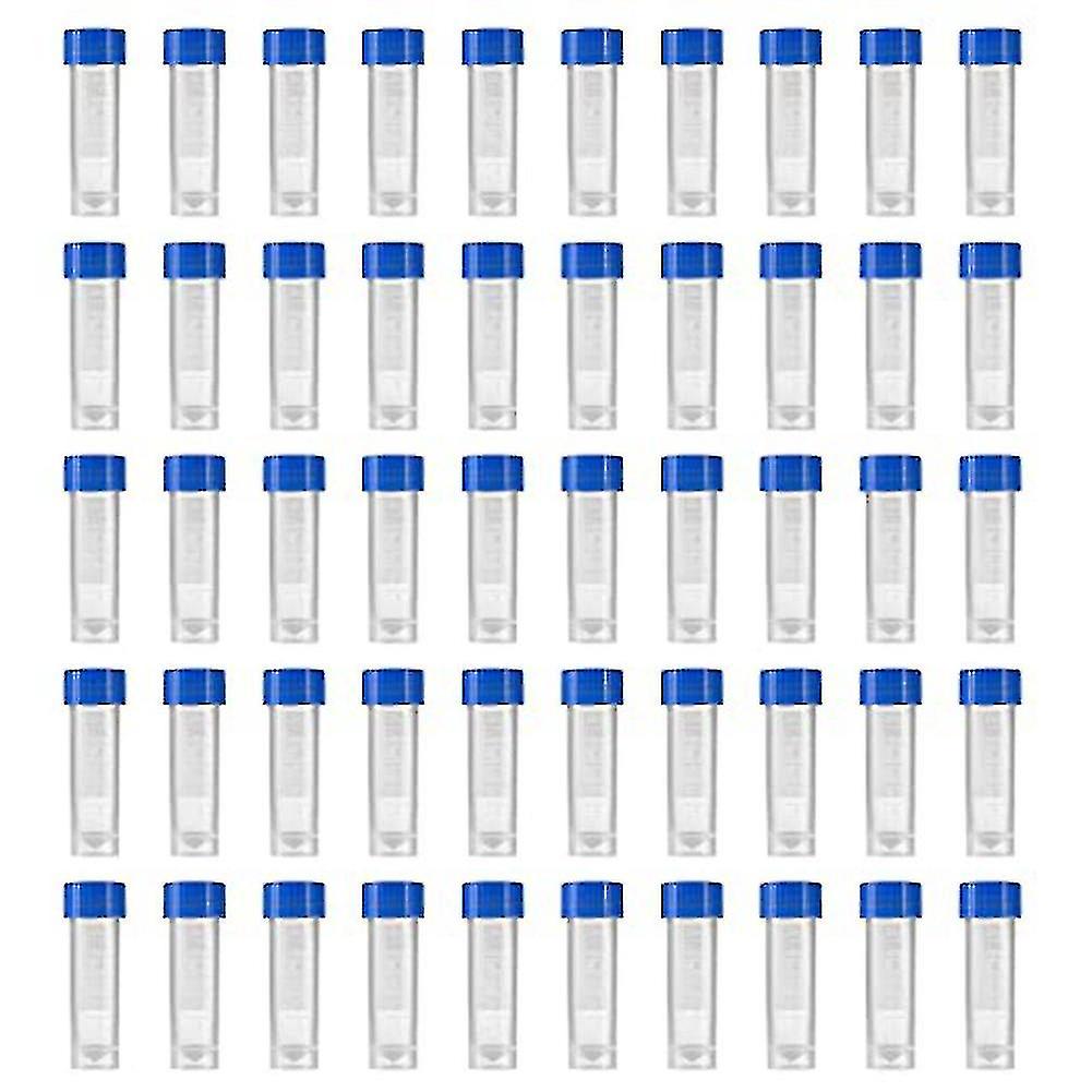 200pcs 5ml Graduated Vial Stora Container Tubes With Screw Caps #calu