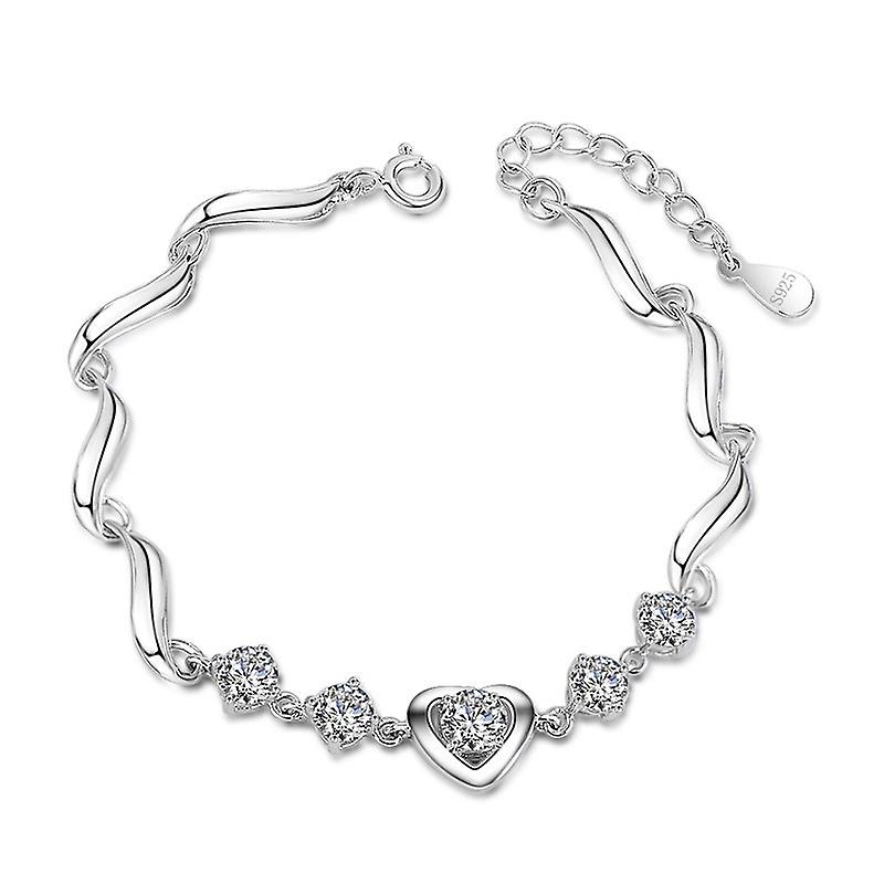 S925 Silver Heart Bracelet