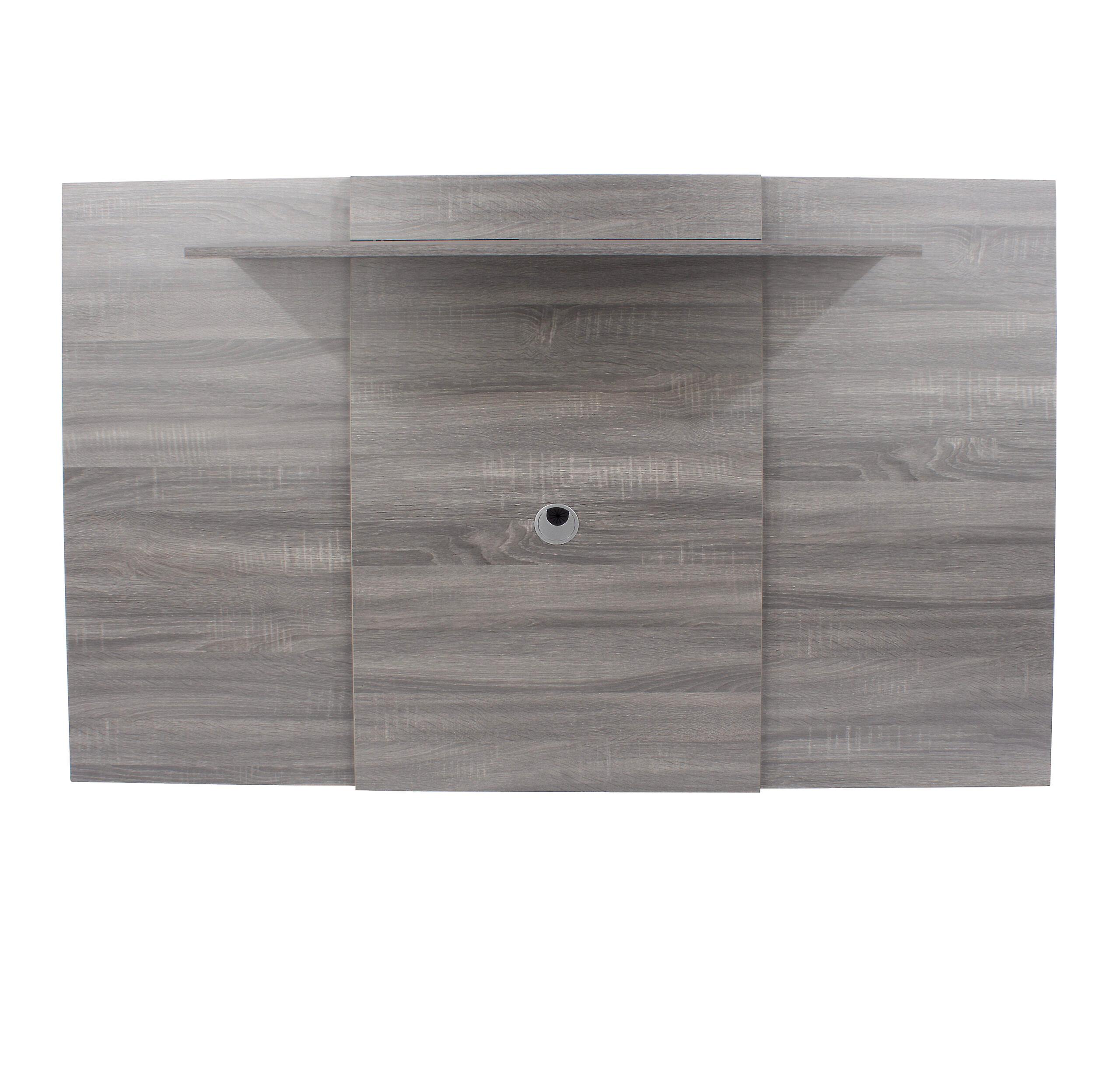 Losoy Extendable Fixed TV Wall Panel, Grey Oak Effect